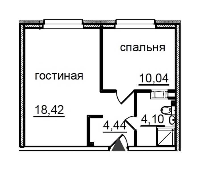 Однокомнатная квартира в : площадь 37 м2 , этаж: 4 - 10 – купить в Санкт-Петербурге