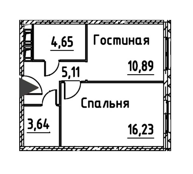 Двухкомнатная квартира в : площадь 40.52 м2 , этаж: 21 – купить в Санкт-Петербурге