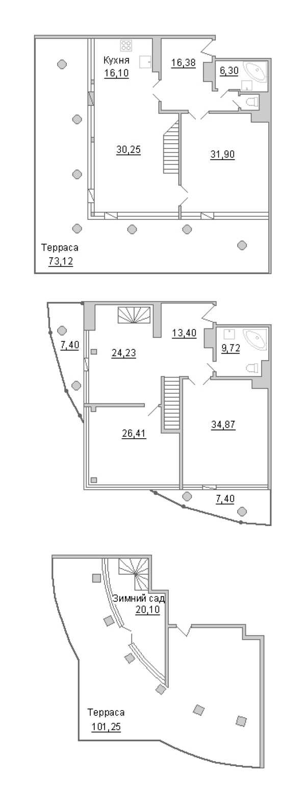 Четырехкомнатная квартира в : площадь 230.8 м2 , этаж: 18 – купить в Санкт-Петербурге