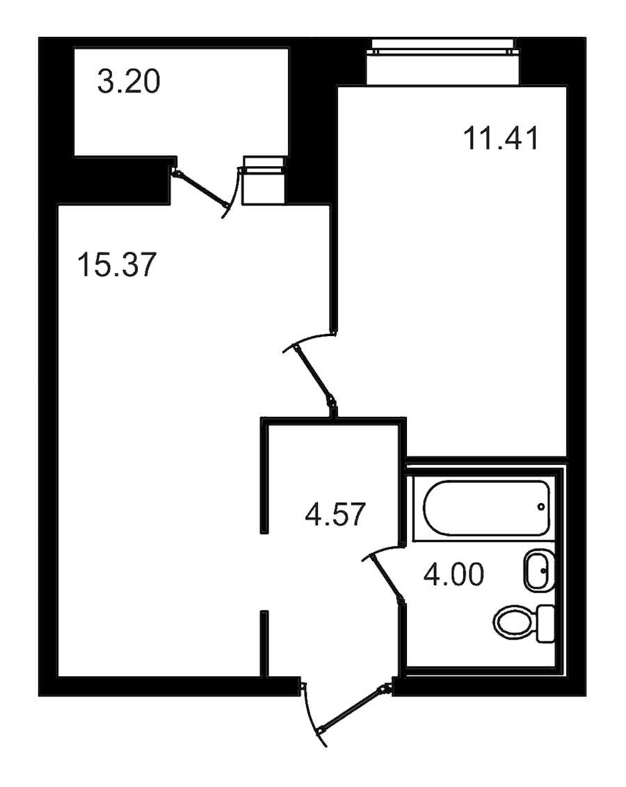 Однокомнатная квартира в : площадь 38.55 м2 , этаж: 10 – купить в Санкт-Петербурге