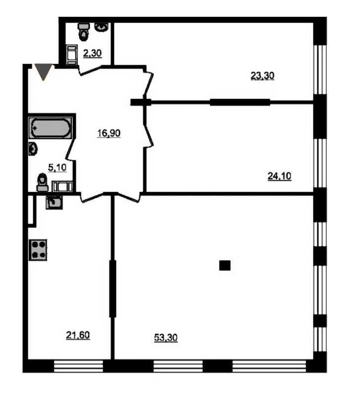 Трехкомнатная квартира в : площадь 148.5 м2 , этаж: 8 – купить в Санкт-Петербурге