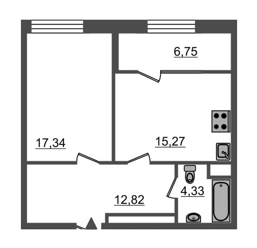 Однокомнатная квартира в : площадь 56.2 м2 , этаж: 7 – купить в Санкт-Петербурге