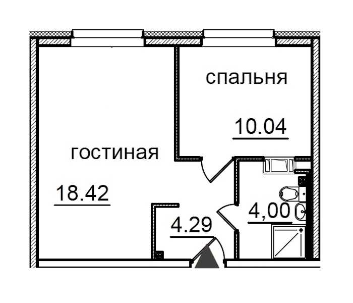 Однокомнатная квартира в : площадь 36.75 м2 , этаж: 13 – купить в Санкт-Петербурге