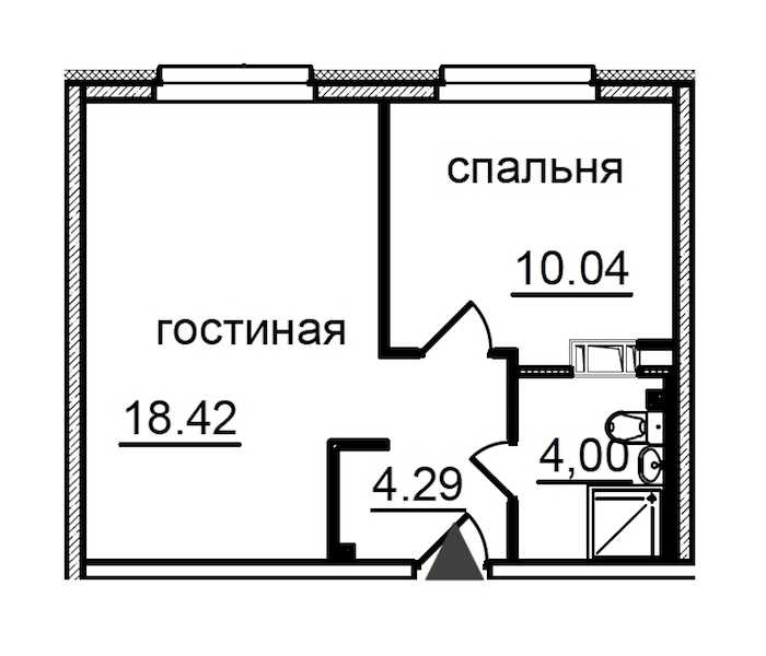 Однокомнатная квартира в : площадь 36.75 м2 , этаж: 18 – купить в Санкт-Петербурге