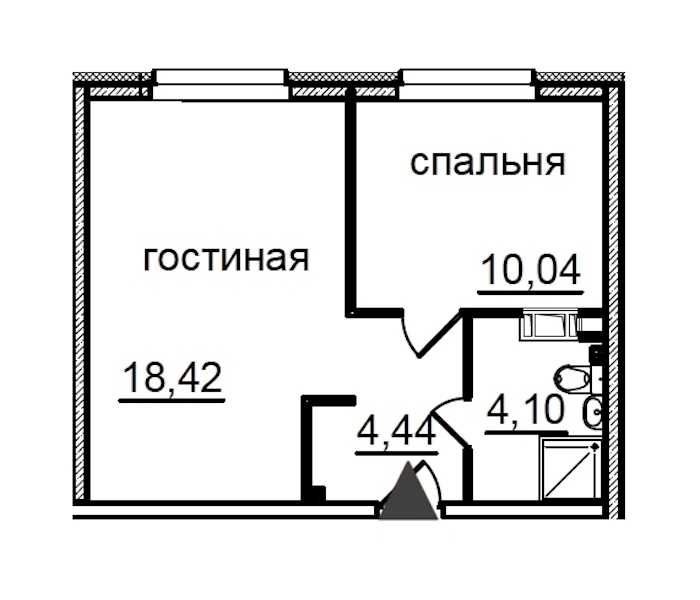 Однокомнатная квартира в : площадь 37 м2 , этаж: 10 – купить в Санкт-Петербурге
