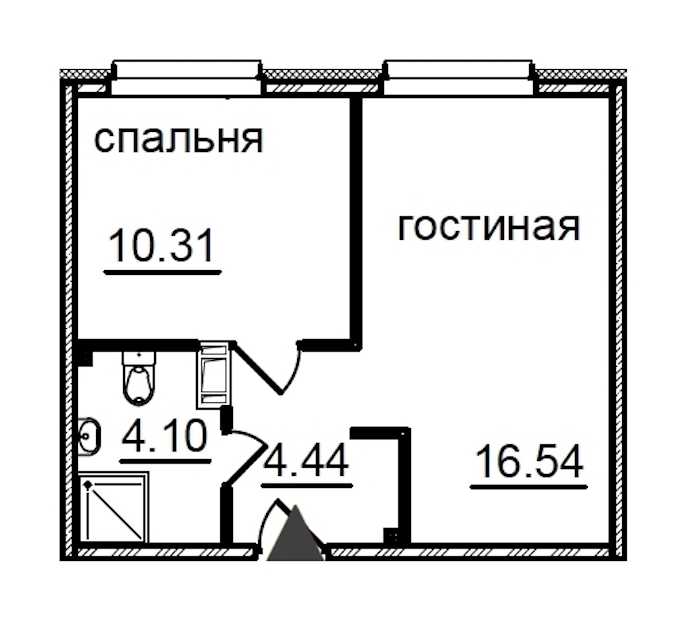 Однокомнатная квартира в : площадь 35.39 м2 , этаж: 8 – купить в Санкт-Петербурге