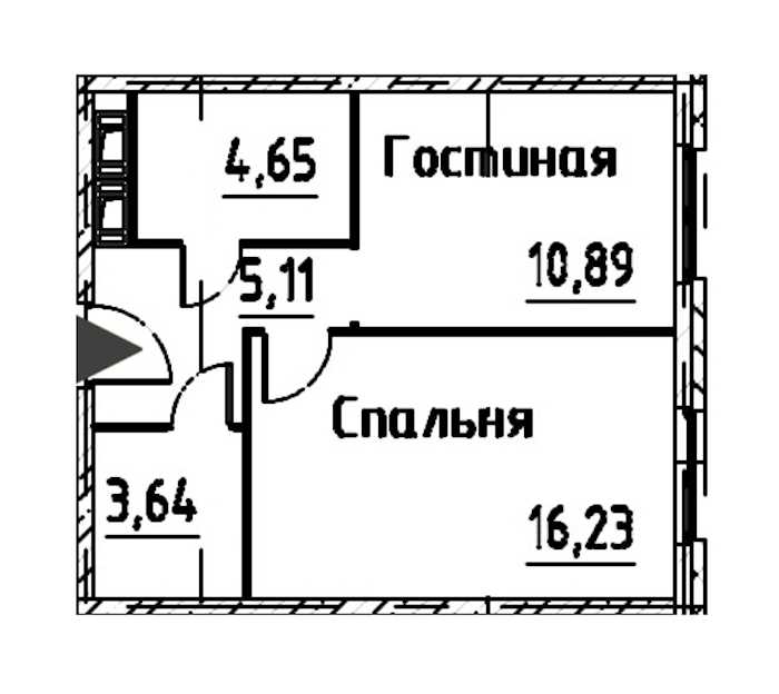 Двухкомнатная квартира в : площадь 40.52 м2 , этаж: 22 – купить в Санкт-Петербурге