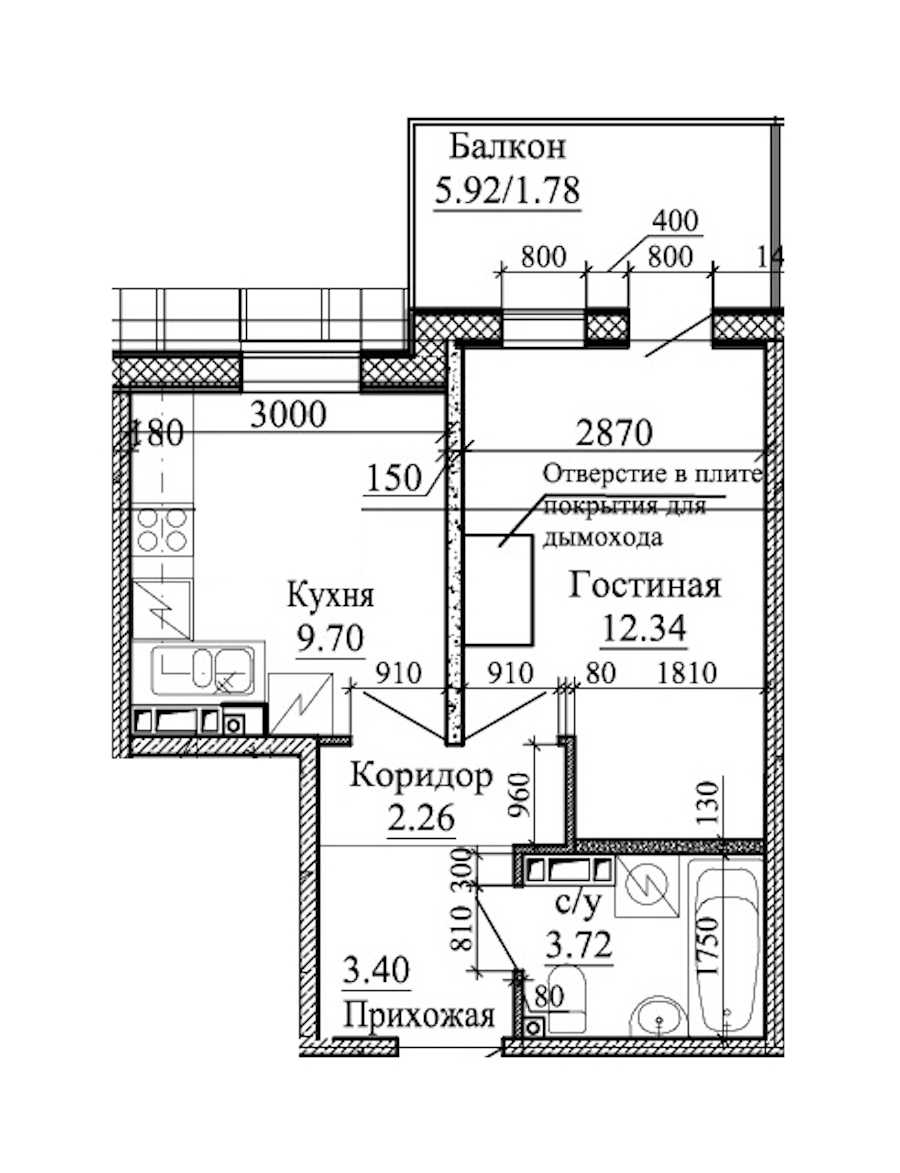 Однокомнатная квартира в : площадь 33.2 м2 , этаж: 5 – купить в Санкт-Петербурге