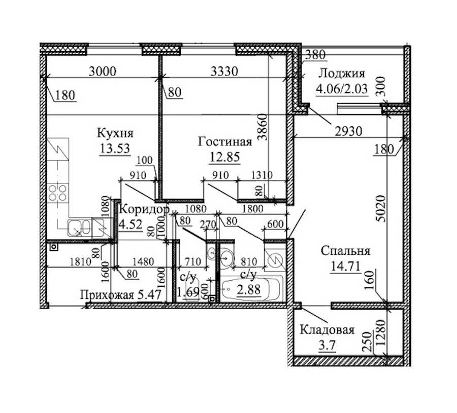 Двухкомнатная квартира в : площадь 61.38 м2 , этаж: 1 – купить в Санкт-Петербурге