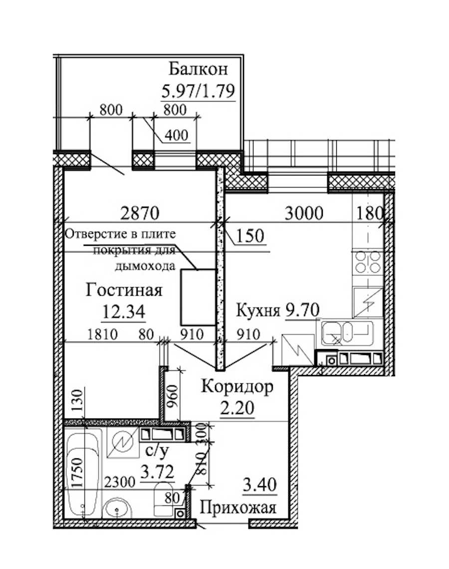 Однокомнатная квартира в : площадь 33.15 м2 , этаж: 5 – купить в Санкт-Петербурге