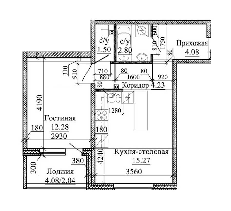 Однокомнатная квартира в : площадь 42.2 м2 , этаж: 1 – купить в Санкт-Петербурге