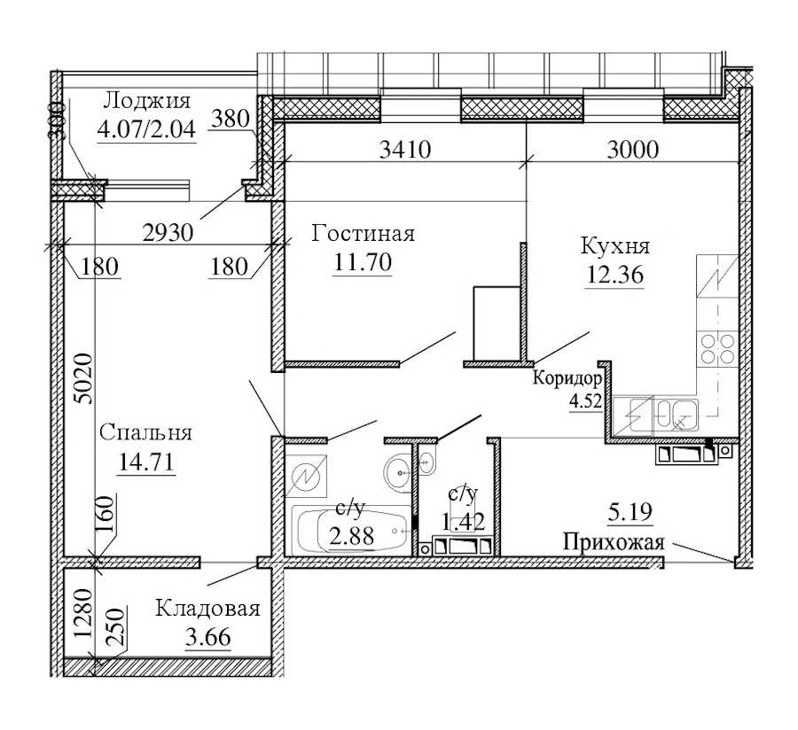 Двухкомнатная квартира в ЛенСтройТрест: площадь 58.48 м2 , этаж: 5 – купить в Санкт-Петербурге