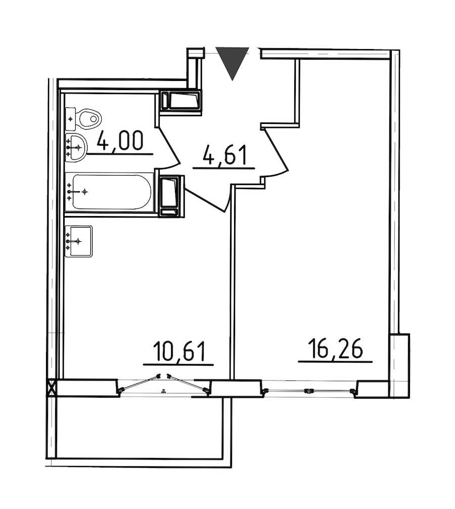 Однокомнатная квартира в : площадь 36.63 м2 , этаж: 3 - 12 – купить в Санкт-Петербурге