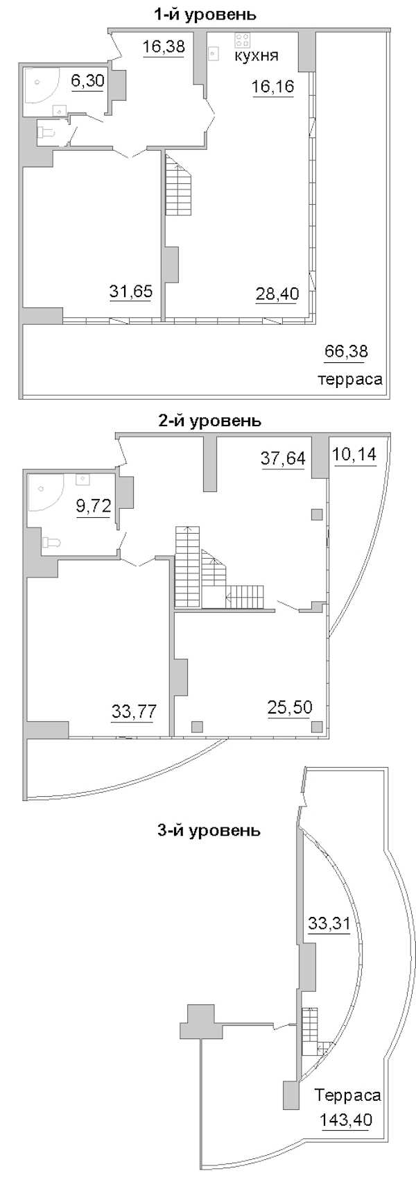 Трехкомнатная квартира в : площадь 252.2 м2 , этаж: 18 – купить в Санкт-Петербурге