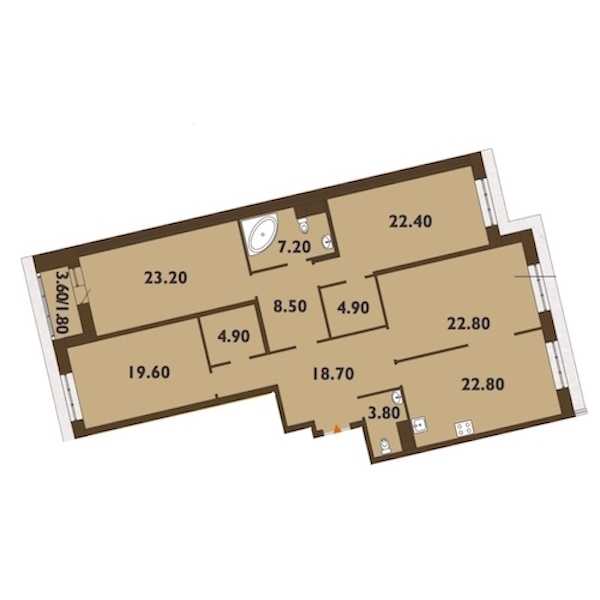 Четырехкомнатная квартира в Группа ЛСР: площадь 161.6 м2 , этаж: 13 – купить в Санкт-Петербурге