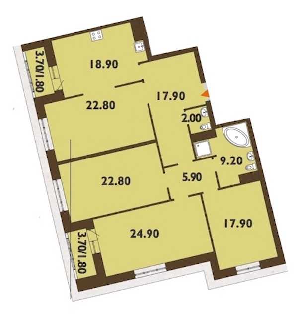 Четырехкомнатная квартира в : площадь 147.1 м2 , этаж: 11 – купить в Санкт-Петербурге